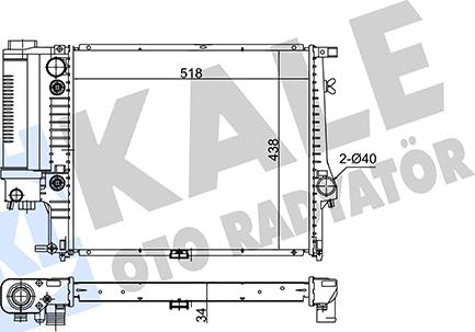 KALE OTO RADYATÖR 348900 - Radiators, Motora dzesēšanas sistēma autodraugiem.lv