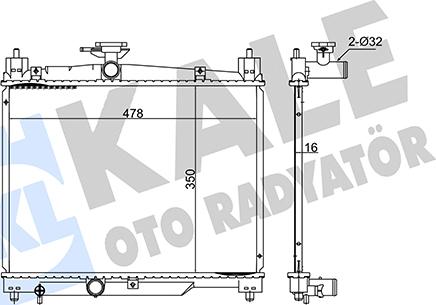 KALE OTO RADYATÖR 348430 - Radiators, Motora dzesēšanas sistēma autodraugiem.lv