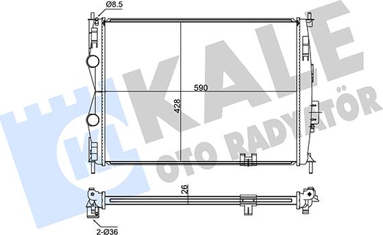 KALE OTO RADYATÖR 348045 - Radiators, Motora dzesēšanas sistēma autodraugiem.lv