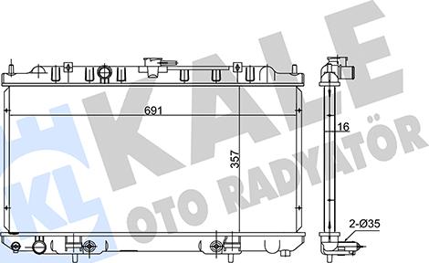 KALE OTO RADYATÖR 348055 - Radiators, Motora dzesēšanas sistēma autodraugiem.lv