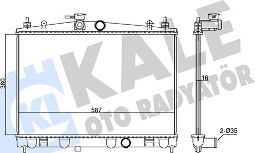KALE OTO RADYATÖR 348005 - Radiators, Motora dzesēšanas sistēma autodraugiem.lv