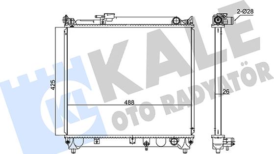 KALE OTO RADYATÖR 348085 - Radiators, Motora dzesēšanas sistēma autodraugiem.lv