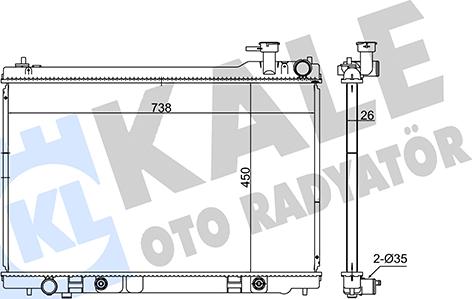 KALE OTO RADYATÖR 348035 - Radiators, Motora dzesēšanas sistēma autodraugiem.lv