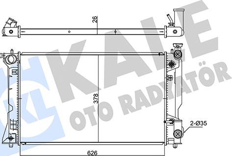 KALE OTO RADYATÖR 348145 - Radiators, Motora dzesēšanas sistēma autodraugiem.lv