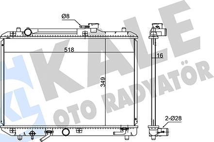 KALE OTO RADYATÖR 348115 - Radiators, Motora dzesēšanas sistēma autodraugiem.lv