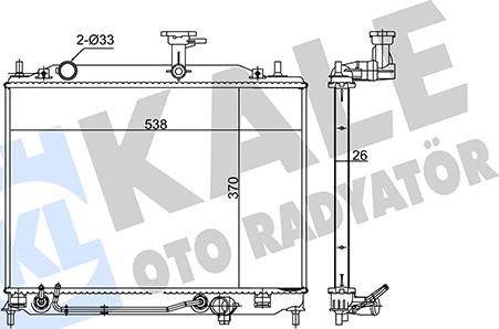 KALE OTO RADYATÖR 348325 - Radiators, Motora dzesēšanas sistēma autodraugiem.lv