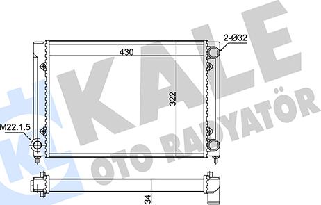 KALE OTO RADYATÖR 348280 - Radiators, Motora dzesēšanas sistēma autodraugiem.lv