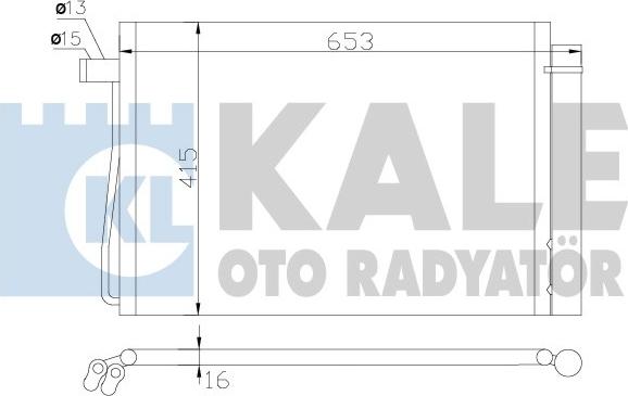 KALE OTO RADYATÖR 343060 - Kondensators, Gaisa kond. sistēma autodraugiem.lv