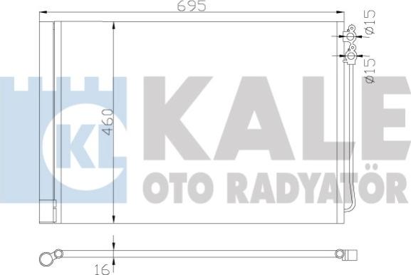 KALE OTO RADYATÖR 342415 - Kondensators, Gaisa kond. sistēma autodraugiem.lv