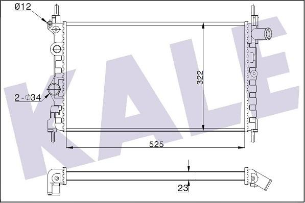 KALE OTO RADYATÖR 342430 - Radiators, Motora dzesēšanas sistēma autodraugiem.lv