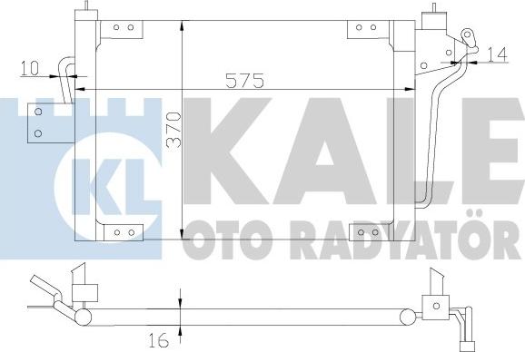 KALE OTO RADYATÖR 342570 - Kondensators, Gaisa kond. sistēma autodraugiem.lv