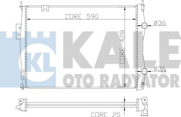 KALE OTO RADYATÖR 342055 - Radiators, Motora dzesēšanas sistēma autodraugiem.lv