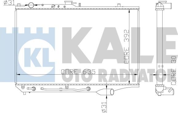 KALE OTO RADYATÖR 342005 - Radiators, Motora dzesēšanas sistēma autodraugiem.lv