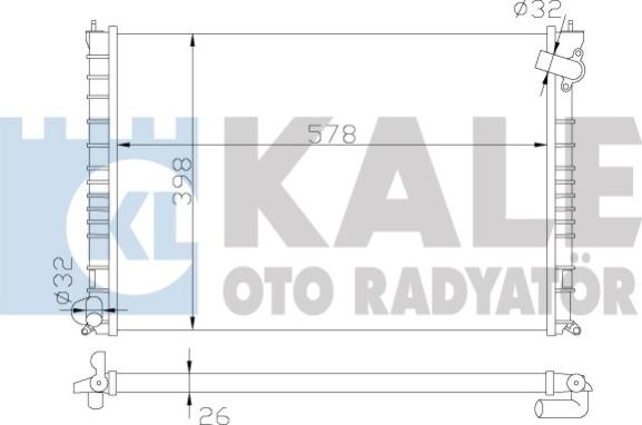 KALE OTO RADYATÖR 342030 - Radiators, Motora dzesēšanas sistēma autodraugiem.lv