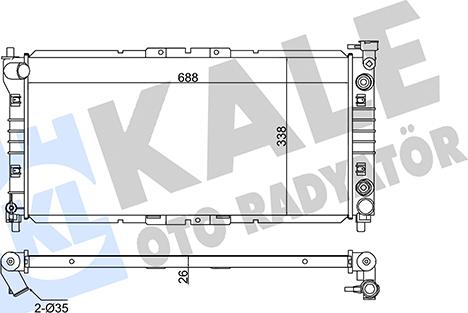 KALE OTO RADYATÖR 342025 - Radiators, Motora dzesēšanas sistēma autodraugiem.lv