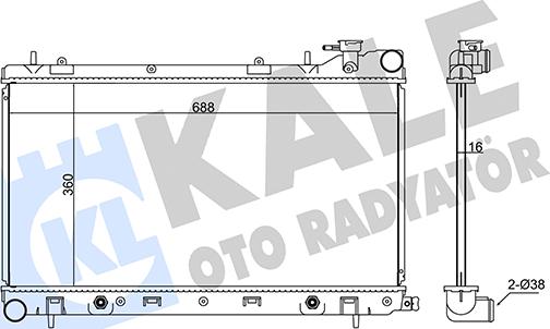 KALE OTO RADYATÖR 342105 - Radiators, Motora dzesēšanas sistēma autodraugiem.lv