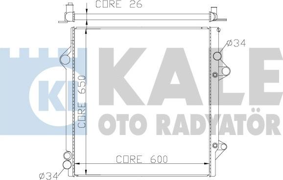 KALE OTO RADYATÖR 342180 - Radiators, Motora dzesēšanas sistēma autodraugiem.lv