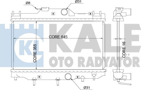 KALE OTO RADYATÖR 342170 - Radiators, Motora dzesēšanas sistēma autodraugiem.lv