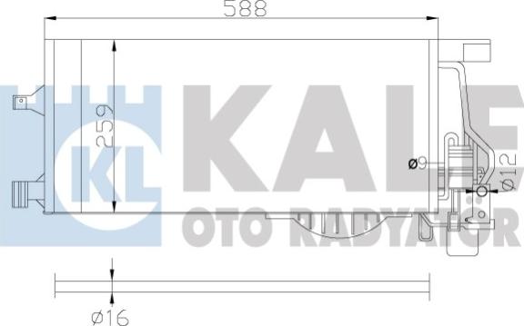 KALE OTO RADYATÖR 342895 - Kondensators, Gaisa kond. sistēma autodraugiem.lv