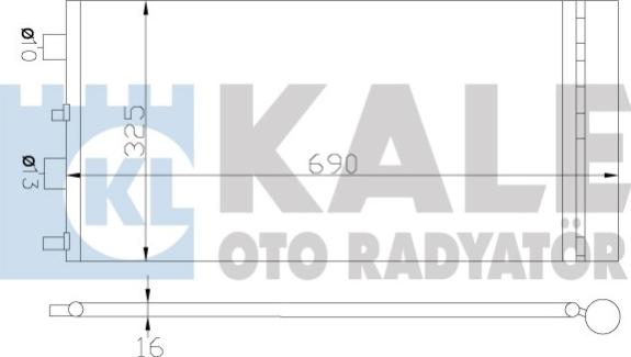 KALE OTO RADYATÖR 342840 - Kondensators, Gaisa kond. sistēma autodraugiem.lv