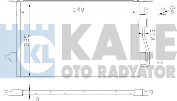 KALE OTO RADYATÖR 342880 - Kondensators, Gaisa kond. sistēma autodraugiem.lv