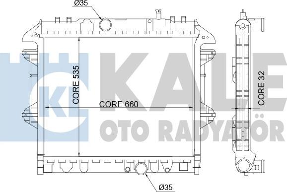 KALE OTO RADYATÖR 342335 - Radiators, Motora dzesēšanas sistēma autodraugiem.lv