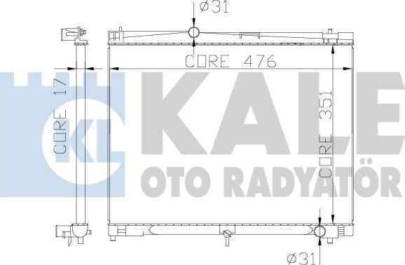 KALE OTO RADYATÖR 342215 - Radiators, Motora dzesēšanas sistēma autodraugiem.lv