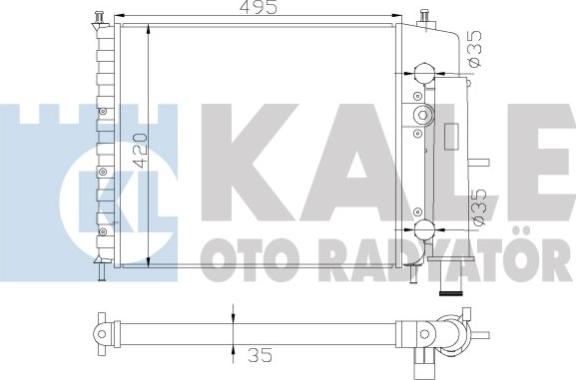 KALE OTO RADYATÖR 342270 - Radiators, Motora dzesēšanas sistēma autodraugiem.lv