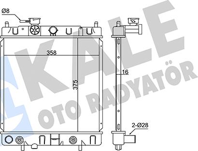 KALE OTO RADYATÖR 347995 - Radiators, Motora dzesēšanas sistēma autodraugiem.lv