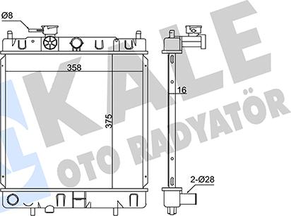 KALE OTO RADYATÖR 347990 - Radiators, Motora dzesēšanas sistēma autodraugiem.lv