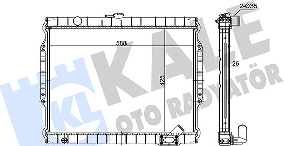 KALE OTO RADYATÖR 347955 - Radiators, Motora dzesēšanas sistēma autodraugiem.lv