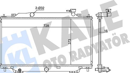 KALE OTO RADYATÖR 347915 - Radiators, Motora dzesēšanas sistēma autodraugiem.lv