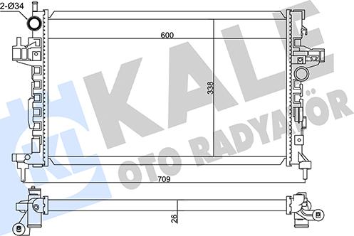 KALE OTO RADYATÖR 347495 - Radiators, Motora dzesēšanas sistēma autodraugiem.lv