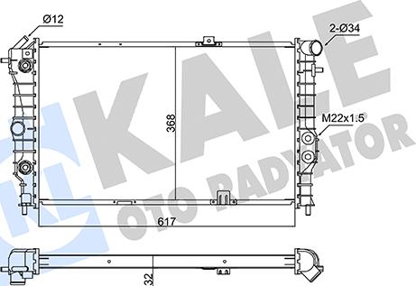 KALE OTO RADYATÖR 347480 - Radiators, Motora dzesēšanas sistēma autodraugiem.lv