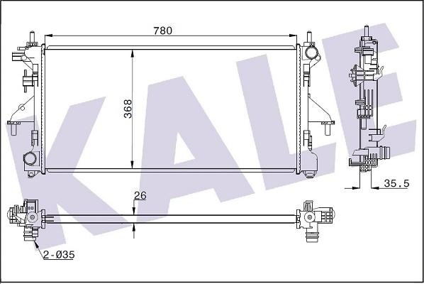 KALE OTO RADYATÖR 347470 - Radiators, Motora dzesēšanas sistēma autodraugiem.lv