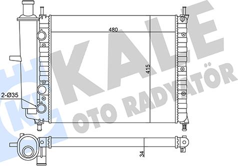 KALE OTO RADYATÖR 359140 - Radiators, Motora dzesēšanas sistēma autodraugiem.lv