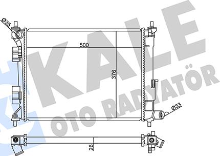 KALE OTO RADYATÖR 359120 - Radiators, Motora dzesēšanas sistēma autodraugiem.lv