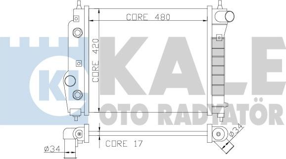 KALE OTO RADYATÖR 354900 - Radiators, Motora dzesēšanas sistēma autodraugiem.lv