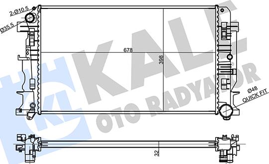 KALE OTO RADYATÖR 354980 - Radiators, Motora dzesēšanas sistēma autodraugiem.lv