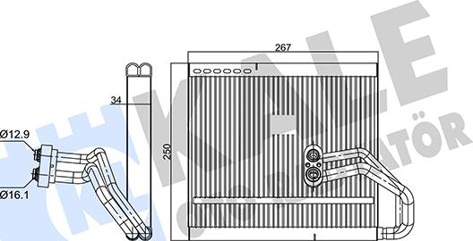 KALE OTO RADYATÖR 354125 - Iztvaikotājs, Gaisa kondicionēšanas sistēma autodraugiem.lv