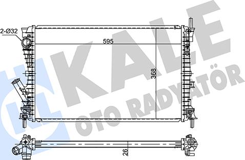 KALE OTO RADYATÖR 354260 - Radiators, Motora dzesēšanas sistēma autodraugiem.lv