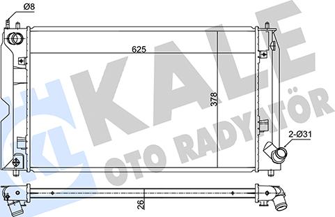 KALE OTO RADYATÖR 354210 - Radiators, Motora dzesēšanas sistēma autodraugiem.lv