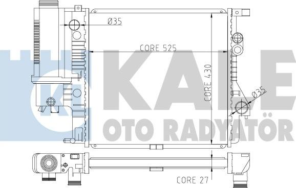 KALE OTO RADYATÖR 354700 - Radiators, Motora dzesēšanas sistēma autodraugiem.lv