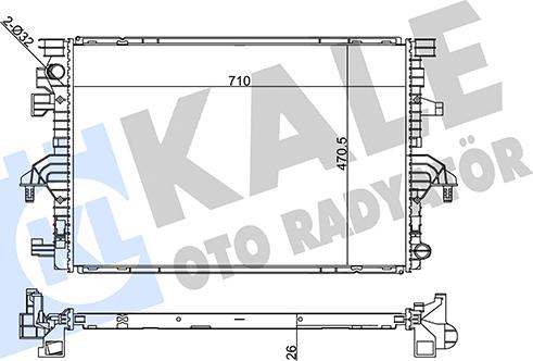 KALE OTO RADYATÖR 355905 - Radiators, Motora dzesēšanas sistēma autodraugiem.lv