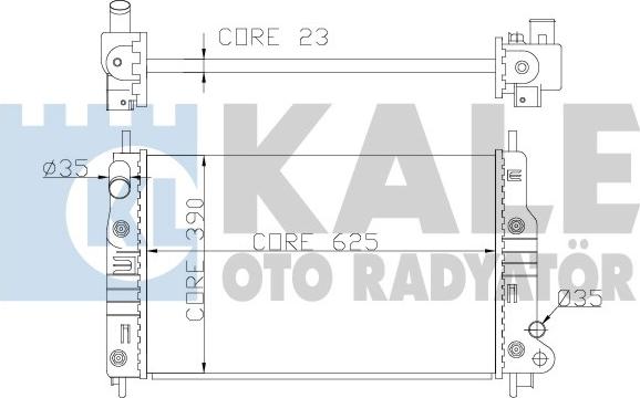 KALE OTO RADYATÖR 355900 - Radiators, Motora dzesēšanas sistēma autodraugiem.lv