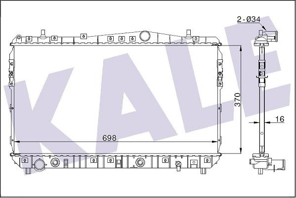 KALE OTO RADYATÖR 355400 - Radiators, Motora dzesēšanas sistēma autodraugiem.lv