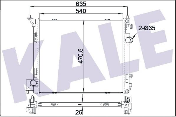 KALE OTO RADYATÖR 355545 - Radiators, Motora dzesēšanas sistēma autodraugiem.lv