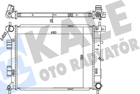 KALE OTO RADYATÖR 355540 - Radiators, Motora dzesēšanas sistēma autodraugiem.lv