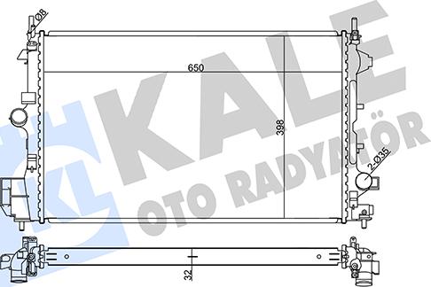 KALE OTO RADYATÖR 355580 - Radiators, Motora dzesēšanas sistēma autodraugiem.lv