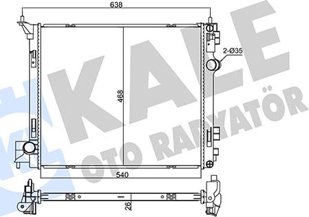 KALE OTO RADYATÖR 355525 - Radiators, Motora dzesēšanas sistēma autodraugiem.lv